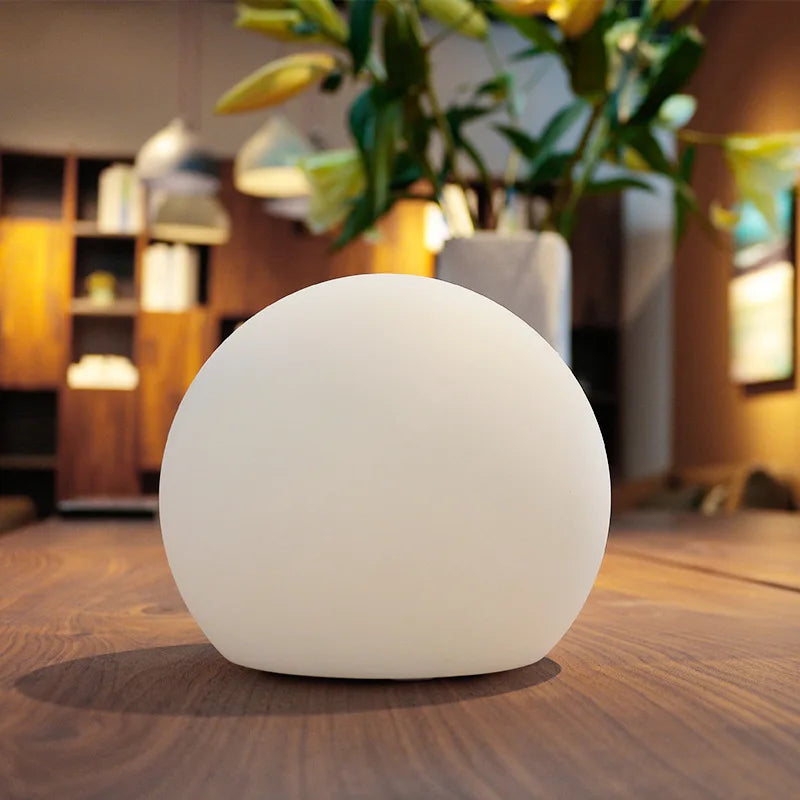 Modern Dynamic LED Table Lamp – Spherical Ball Portable Rechargeable Ambient Lighting