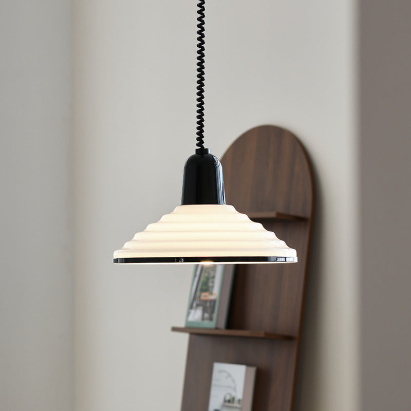 Cream Wind Glass Hanging Lamp | French Style Pendant Light
