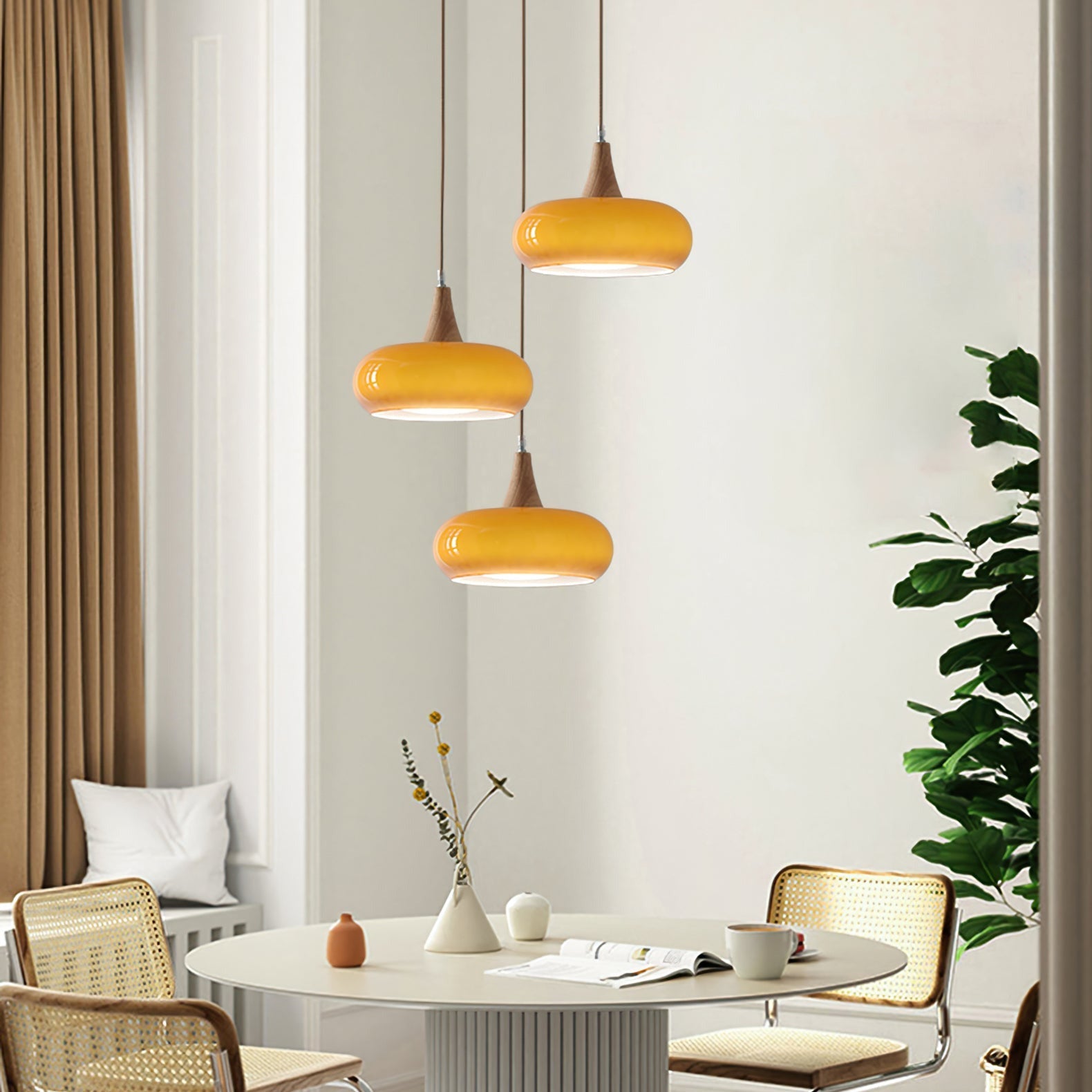 Nordic Glass Pendant Light – Bauhaus Style Ceiling Lamp