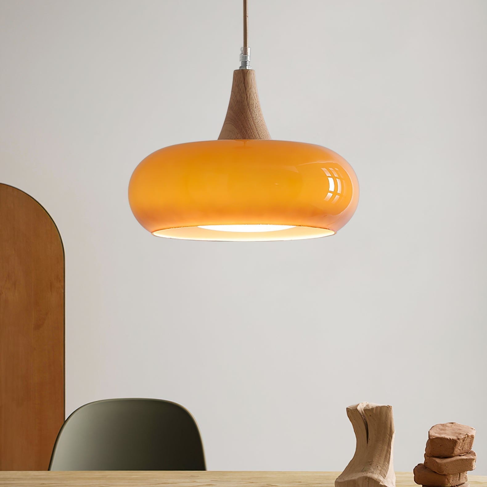 Nordic Glass Pendant Light – Bauhaus Style Ceiling Lamp