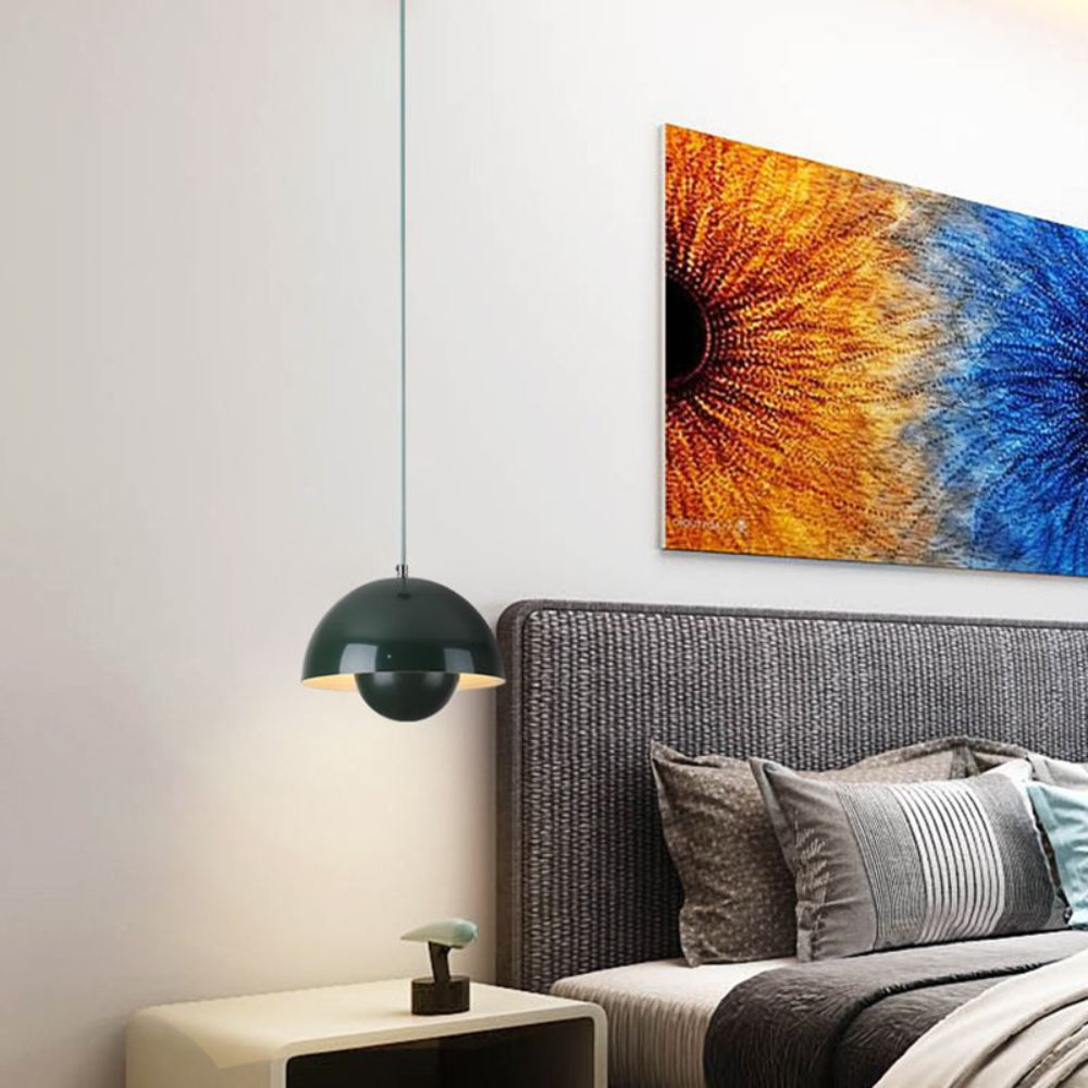 Scandinavian Style Half-Circle Chandelier – Multi-Colour LED Pendant Lighting Fixture