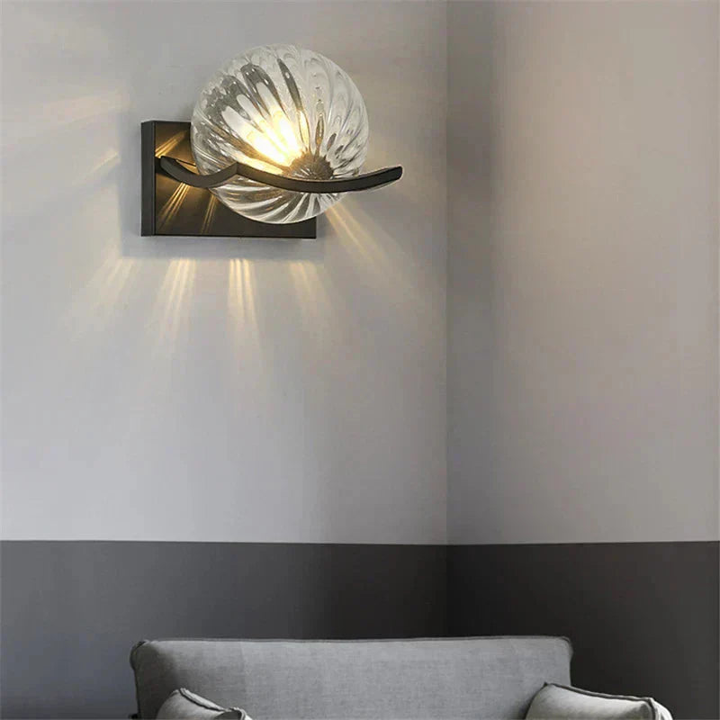 Clear Glass LED Wall Light | Wall-Mounted