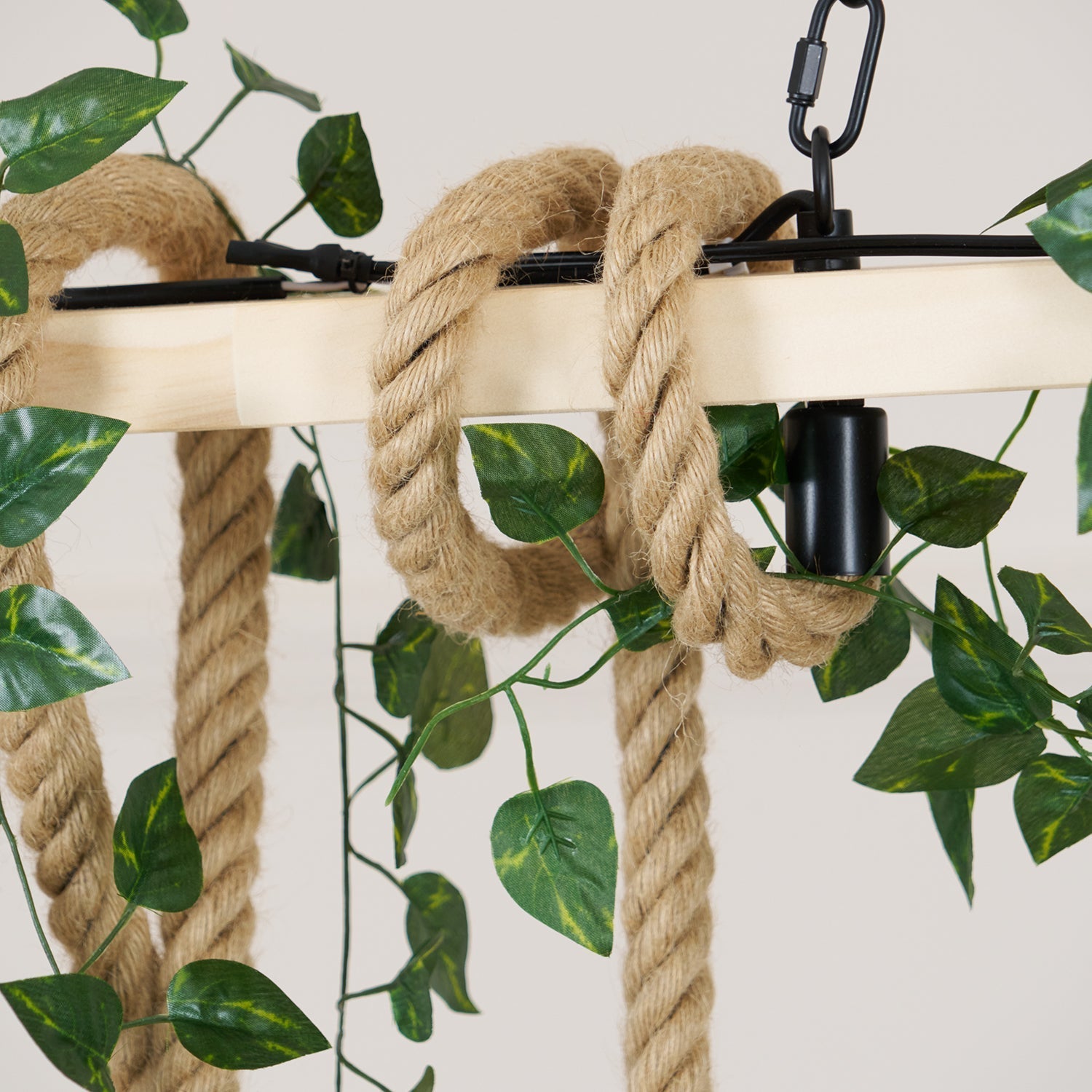 Industrial Hemp Rope Chandelier – Rustic Style Lighting