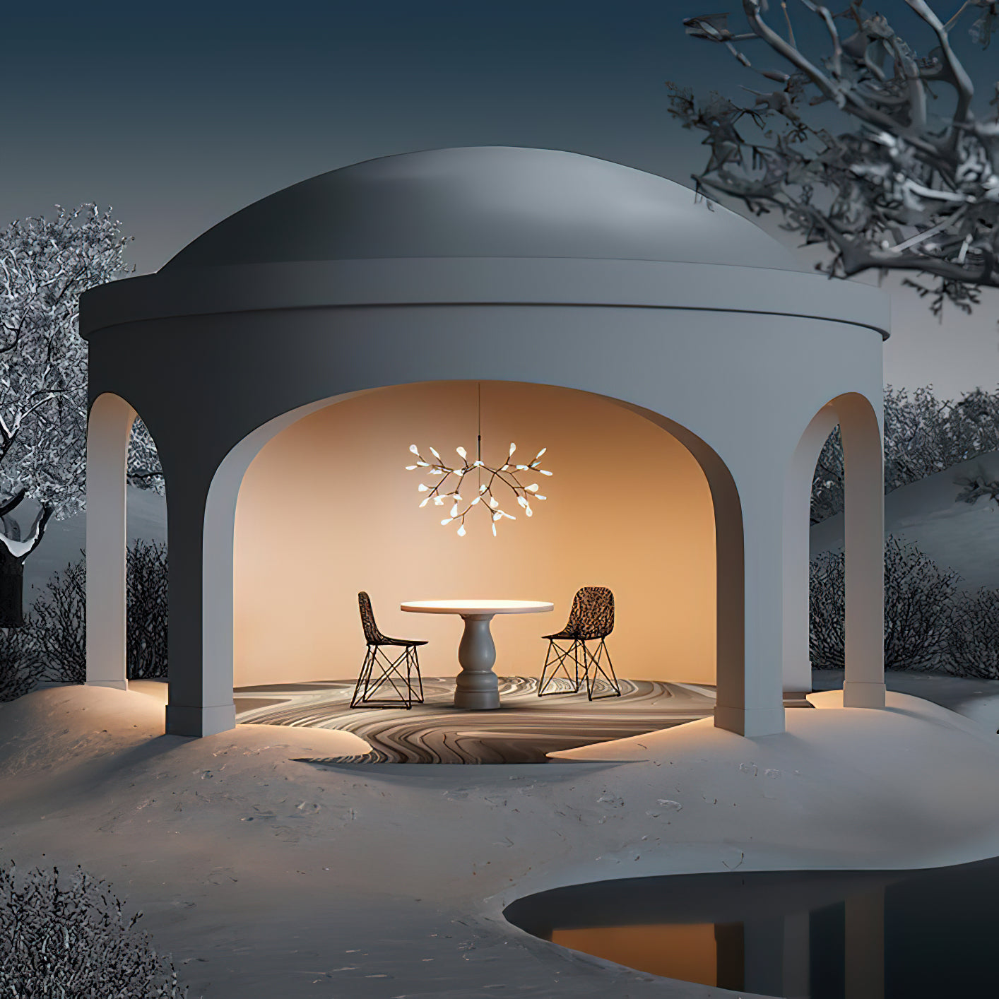 Contemporary Heracleum Pendant Chandelier – Stylish Lighting