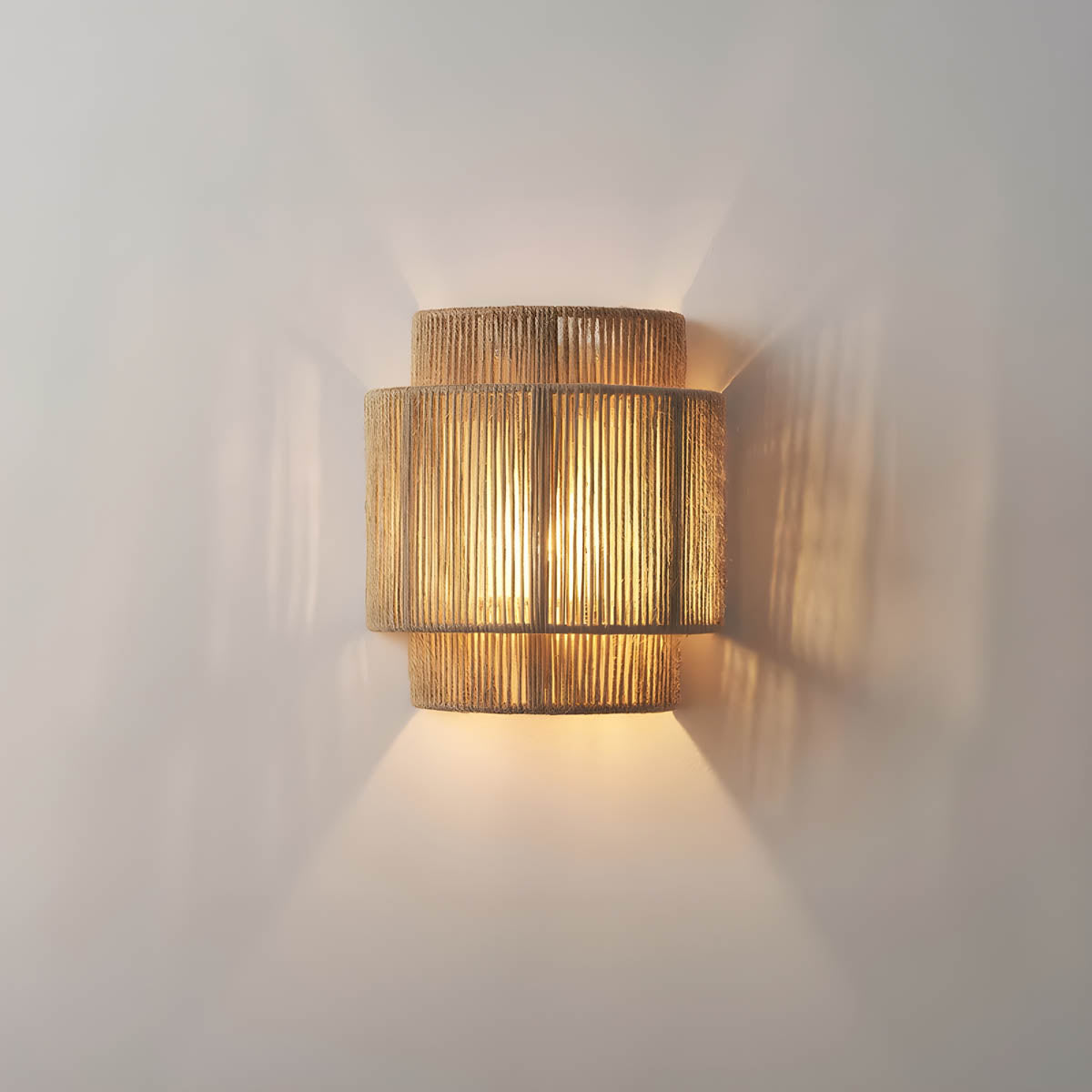 Woven Japanese Rattan Wall Light