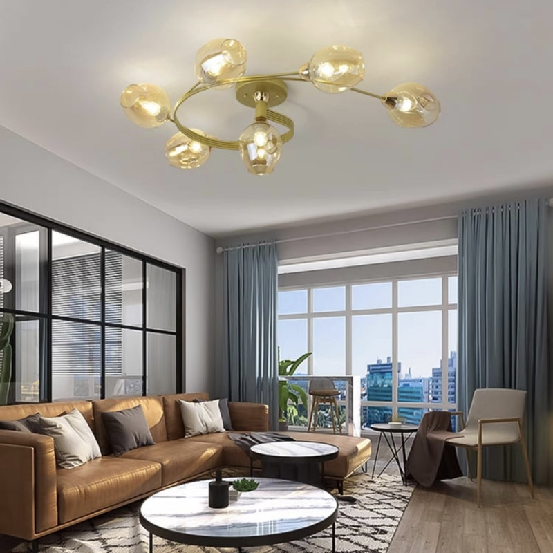 Stylish Glass Ceiling Fixture – Flush Mount Ceiling Light