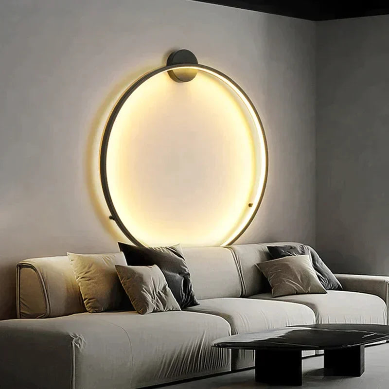 Modern Round LED Wall Light – Minimalist Indoor Sconce Lamp