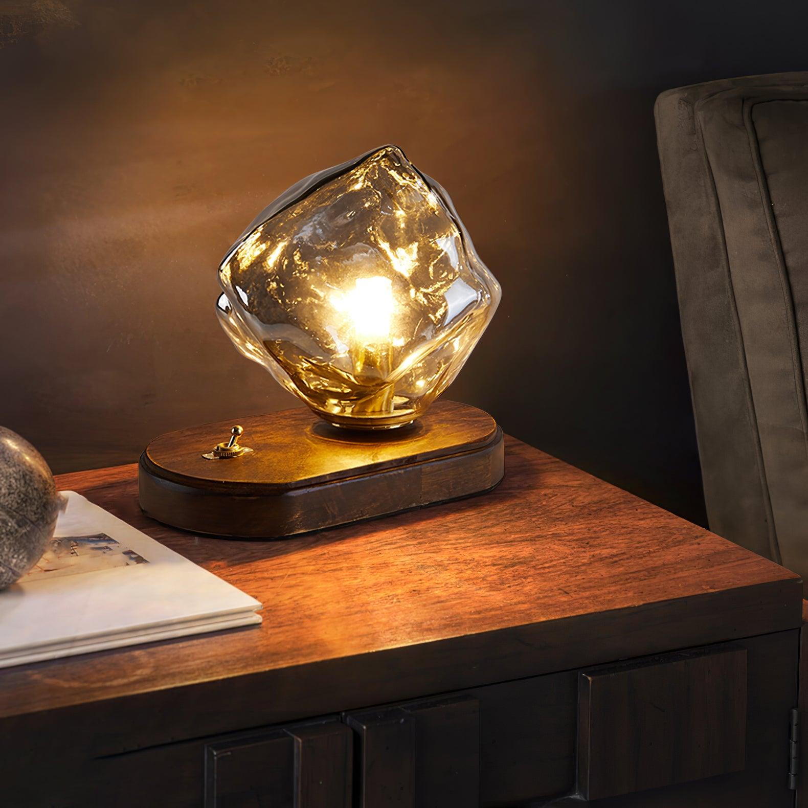 Elegant Frosted Glass Shade Table Lamp | Bedside Lamp