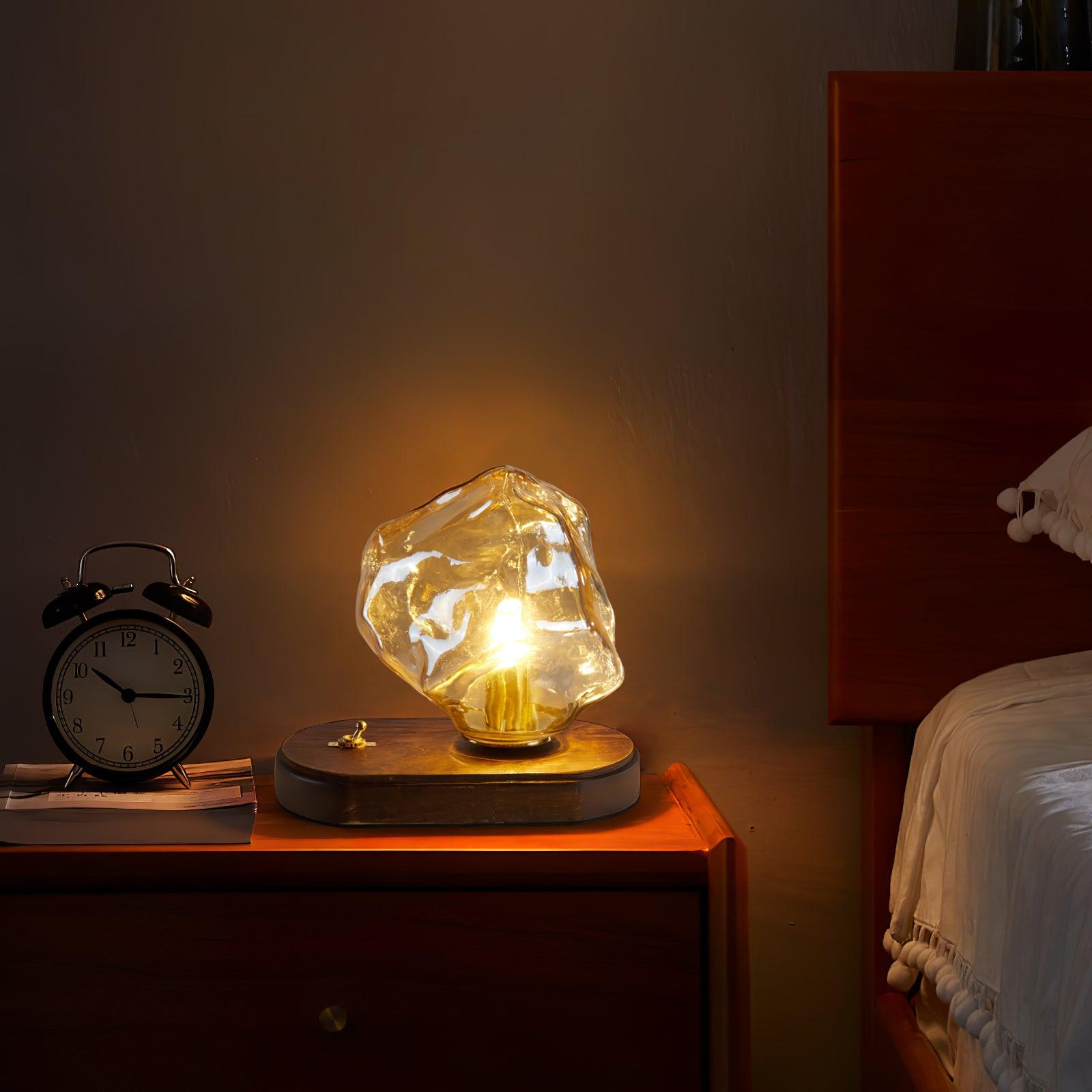 Elegant Frosted Glass Shade Table Lamp | Bedside Lamp