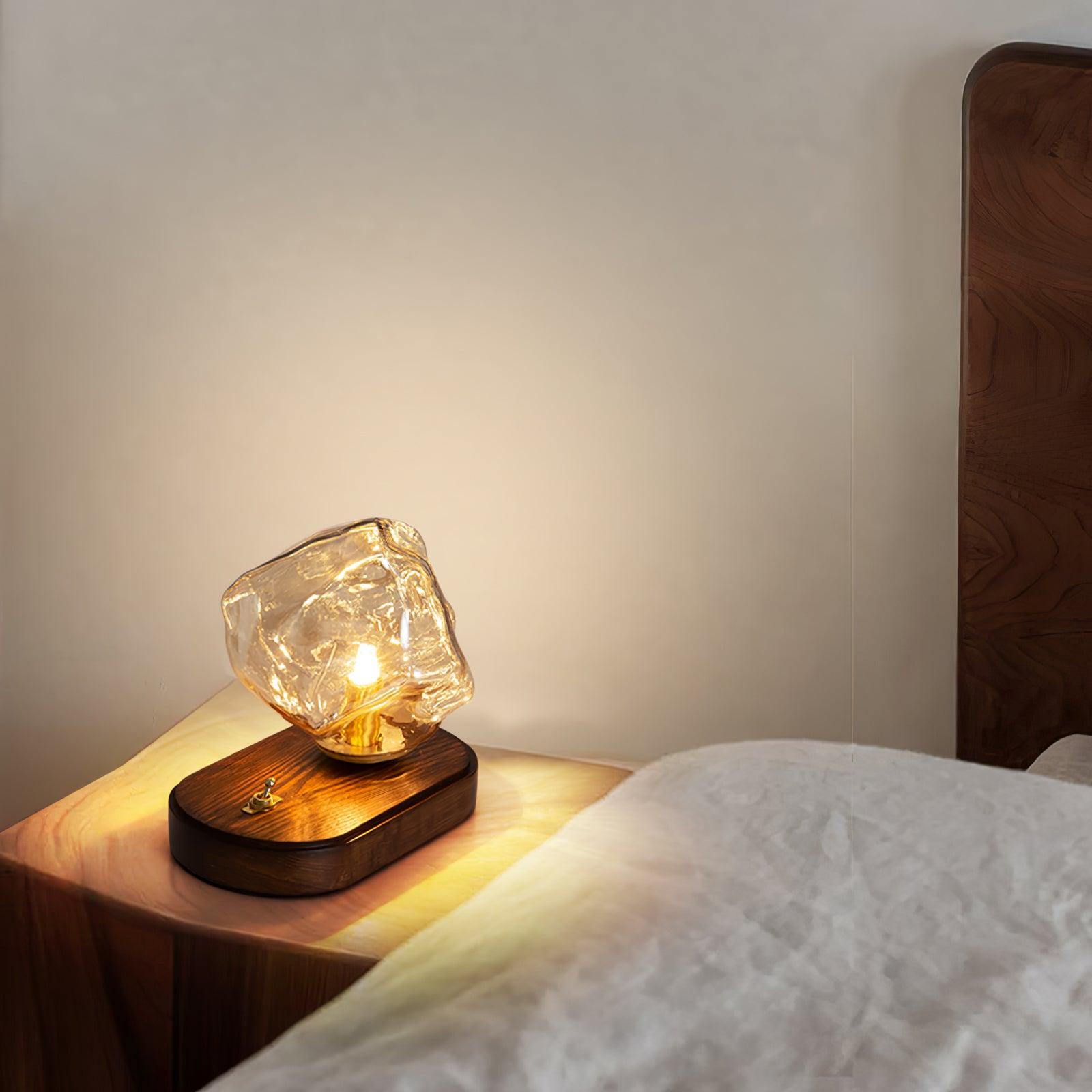 Elegant Frosted Glass Shade Table Lamp | Bedside Lamp