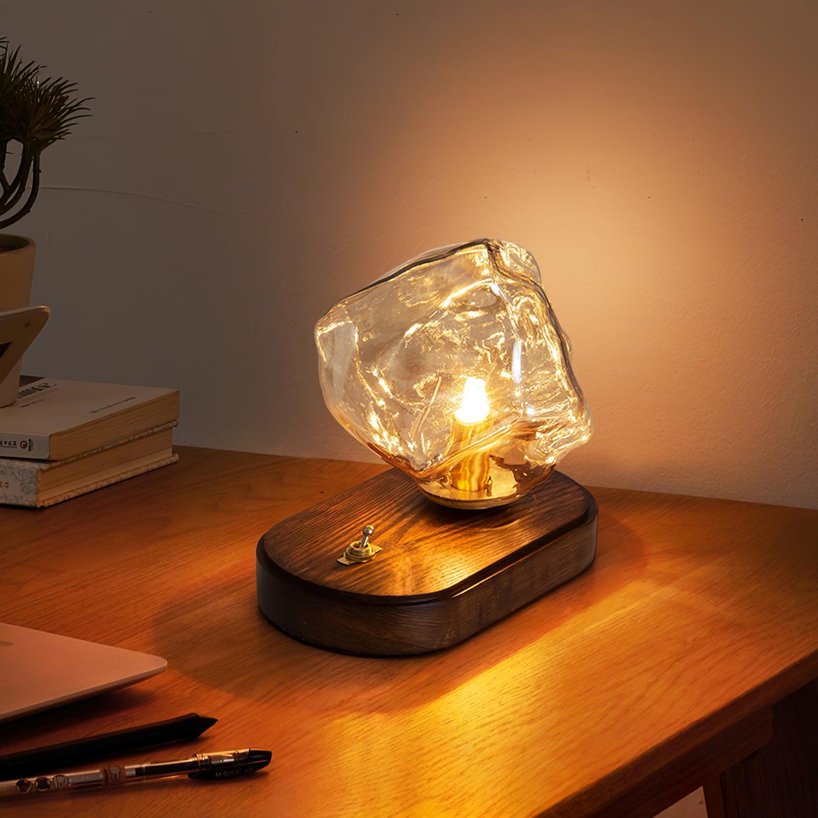 Elegant Frosted Glass Shade Table Lamp | Bedside Lamp