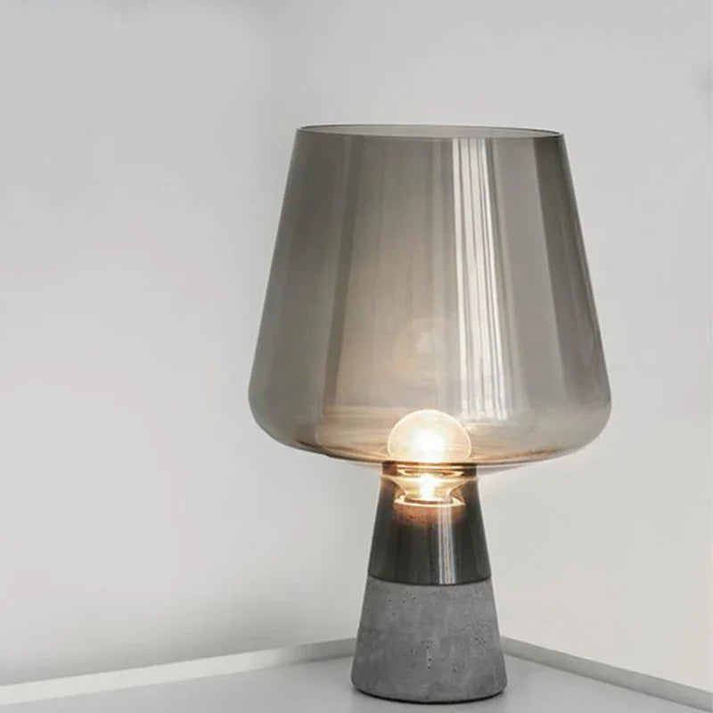 Mid-Century Ceramic Glass Table Lamp | Industrial Inspired Design