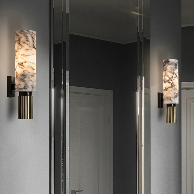Marble Finish Wall-Mounted Lamp