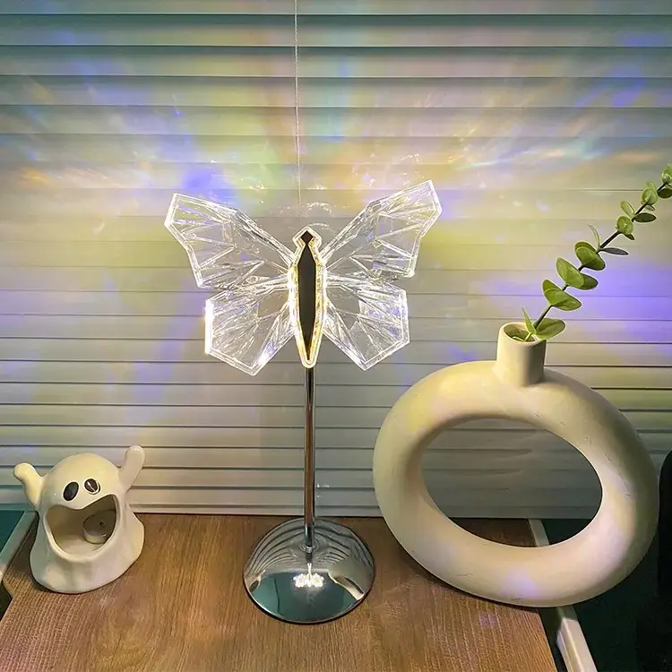Glowing Crystal Butterfly LED Table Lamp