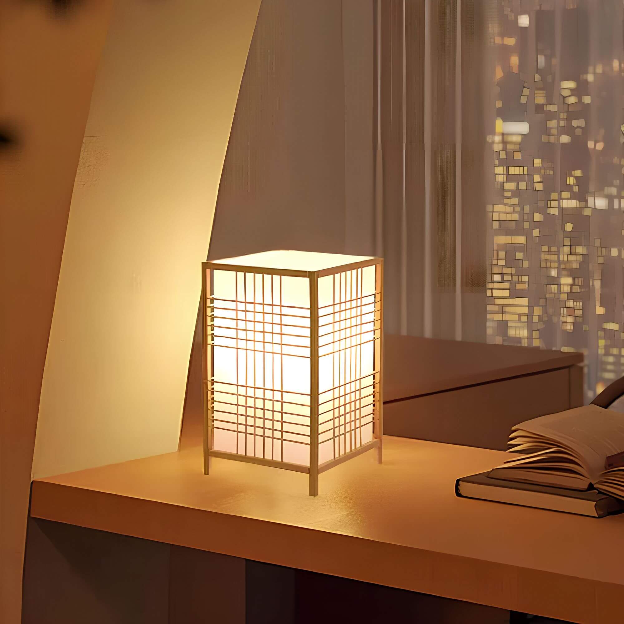 Japanese Style LED Table Lamp | Minimalist Design for Home or Office