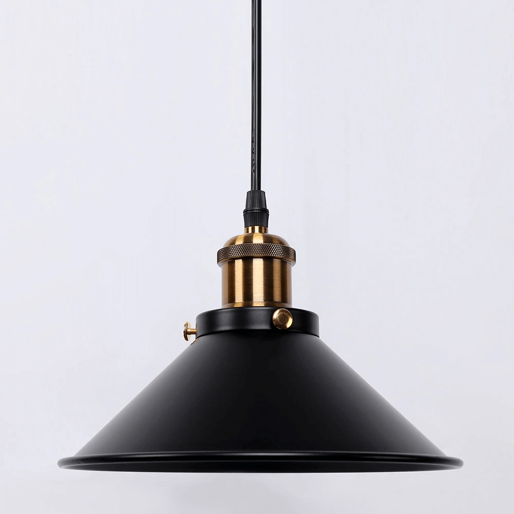 Cone-Shaped Brass Pendant Light | Tapered Design