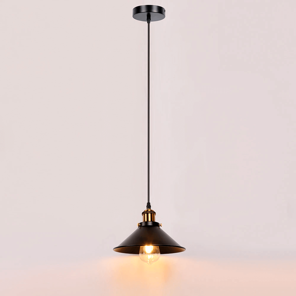 Cone-Shaped Brass Pendant Light | Tapered Design
