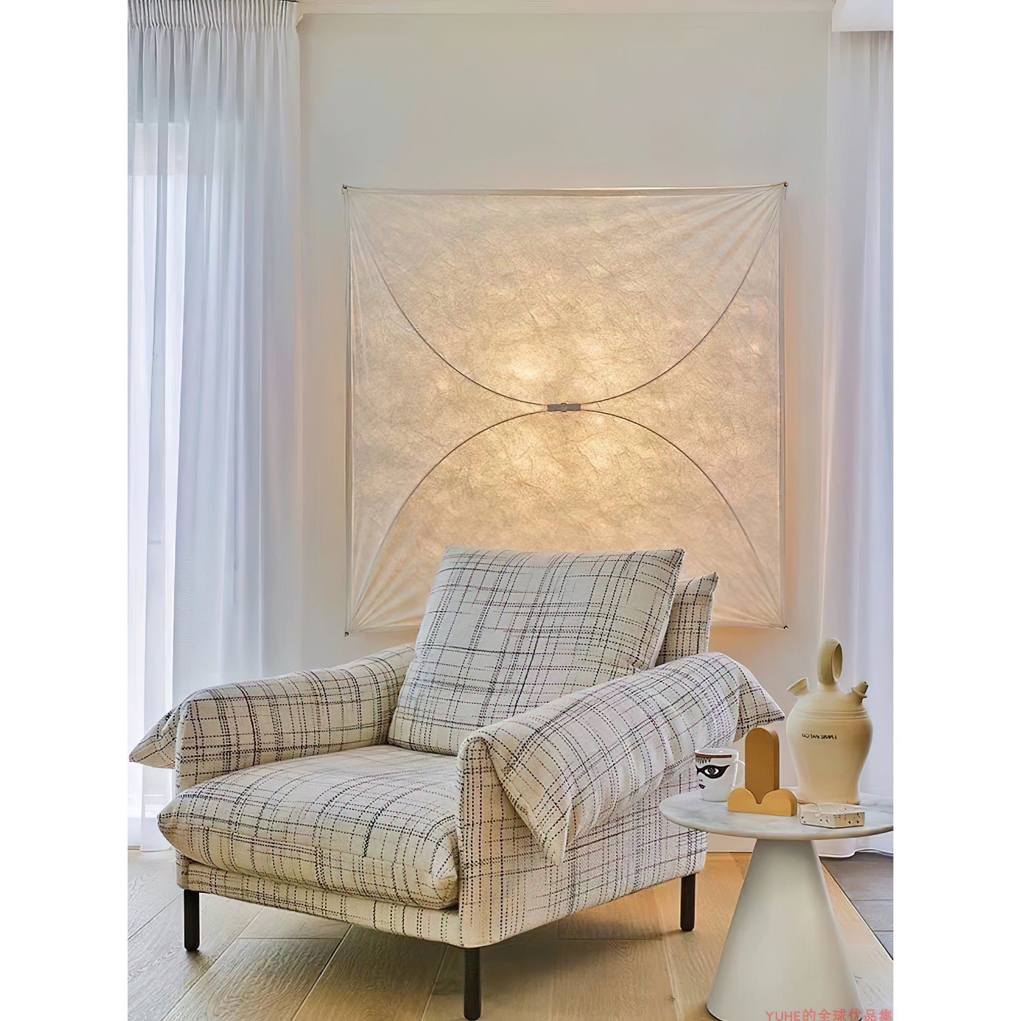 Kite Wall Light – Modern Plug-in Wall Lamp Paper Diffuser