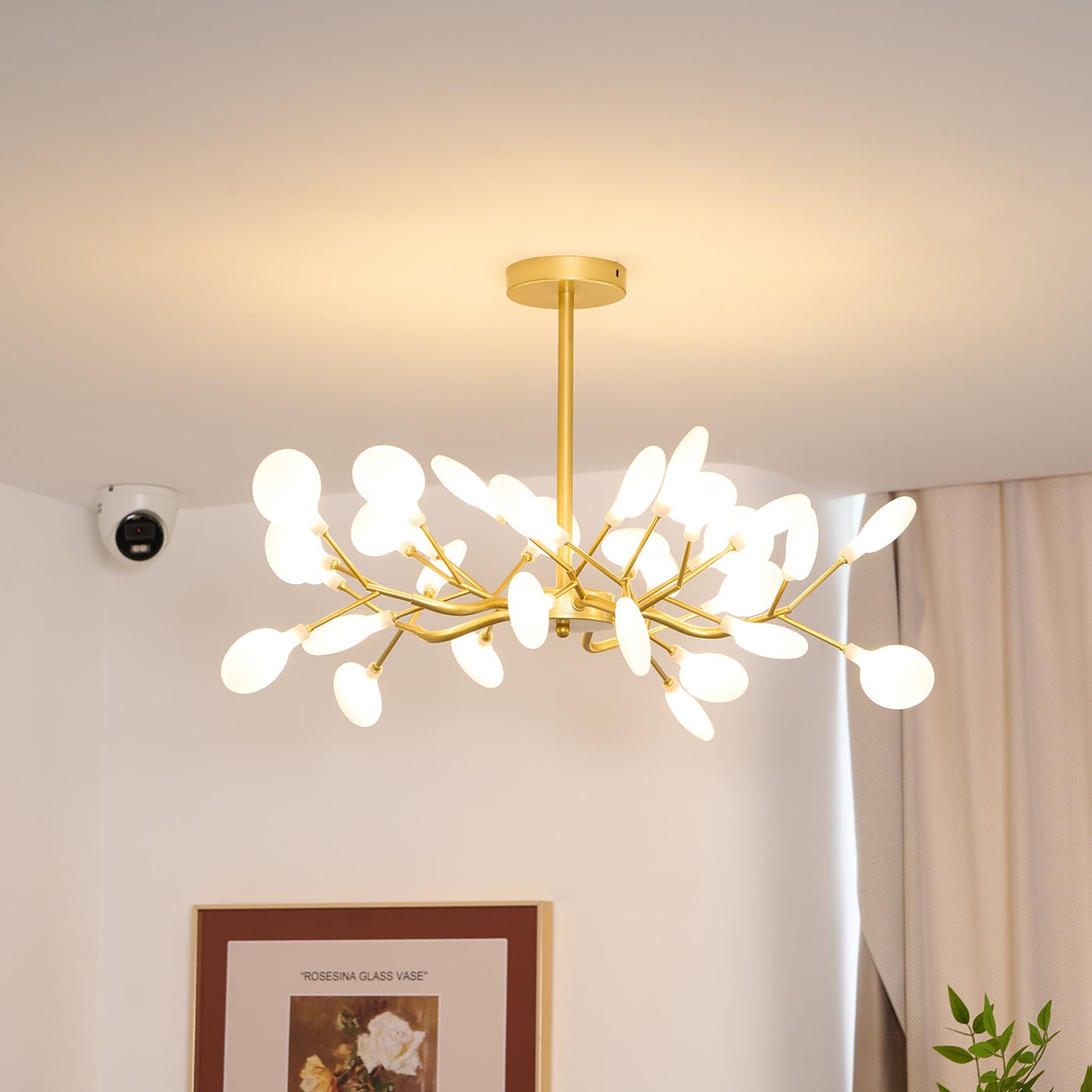 Mid-Century Modern LED Chandelier – Firefly Sputnik Hanging Light