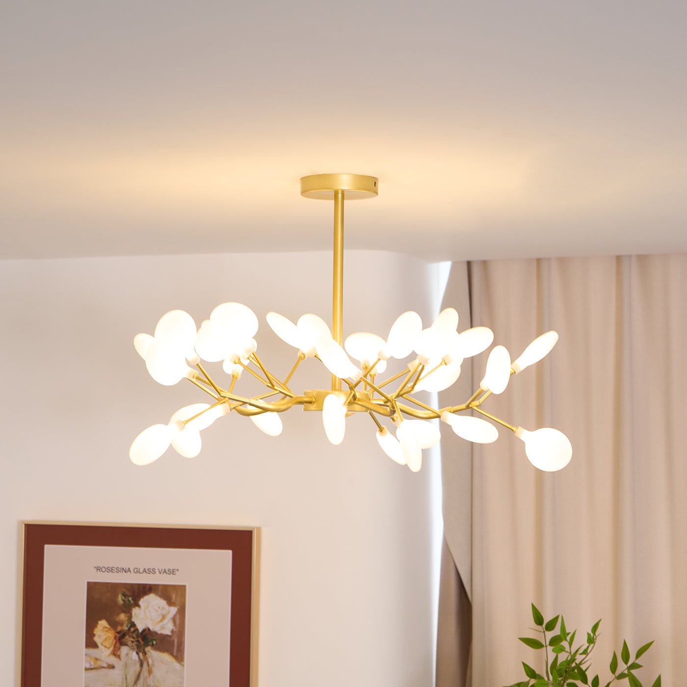 Mid-Century Modern LED Chandelier – Firefly Sputnik Hanging Light