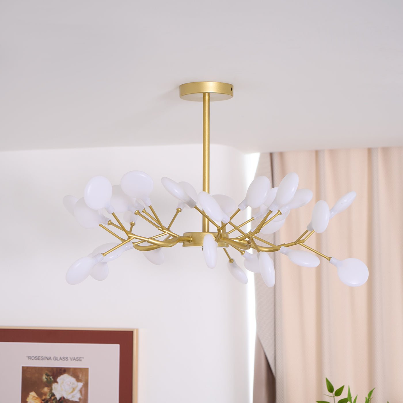 Mid-Century Modern LED Chandelier – Firefly Sputnik Hanging Light