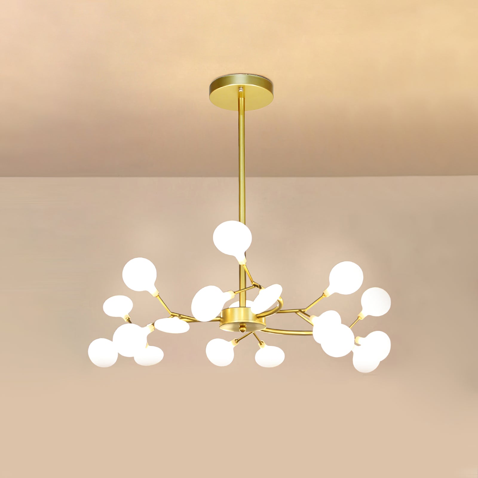 Mid-Century Modern LED Chandelier – Firefly Sputnik Hanging Light