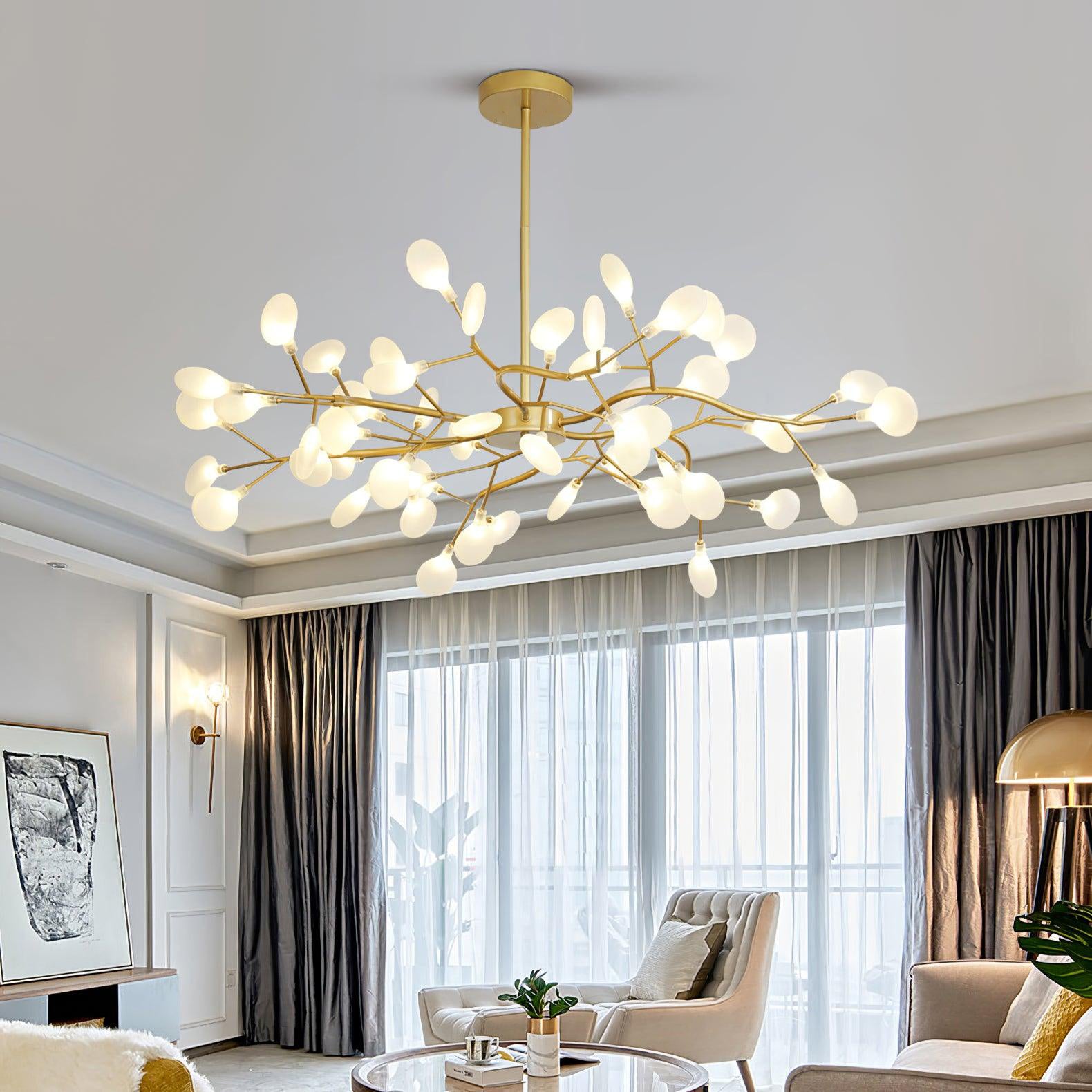 Mid-Century Modern LED Chandelier – Firefly Sputnik Hanging Light