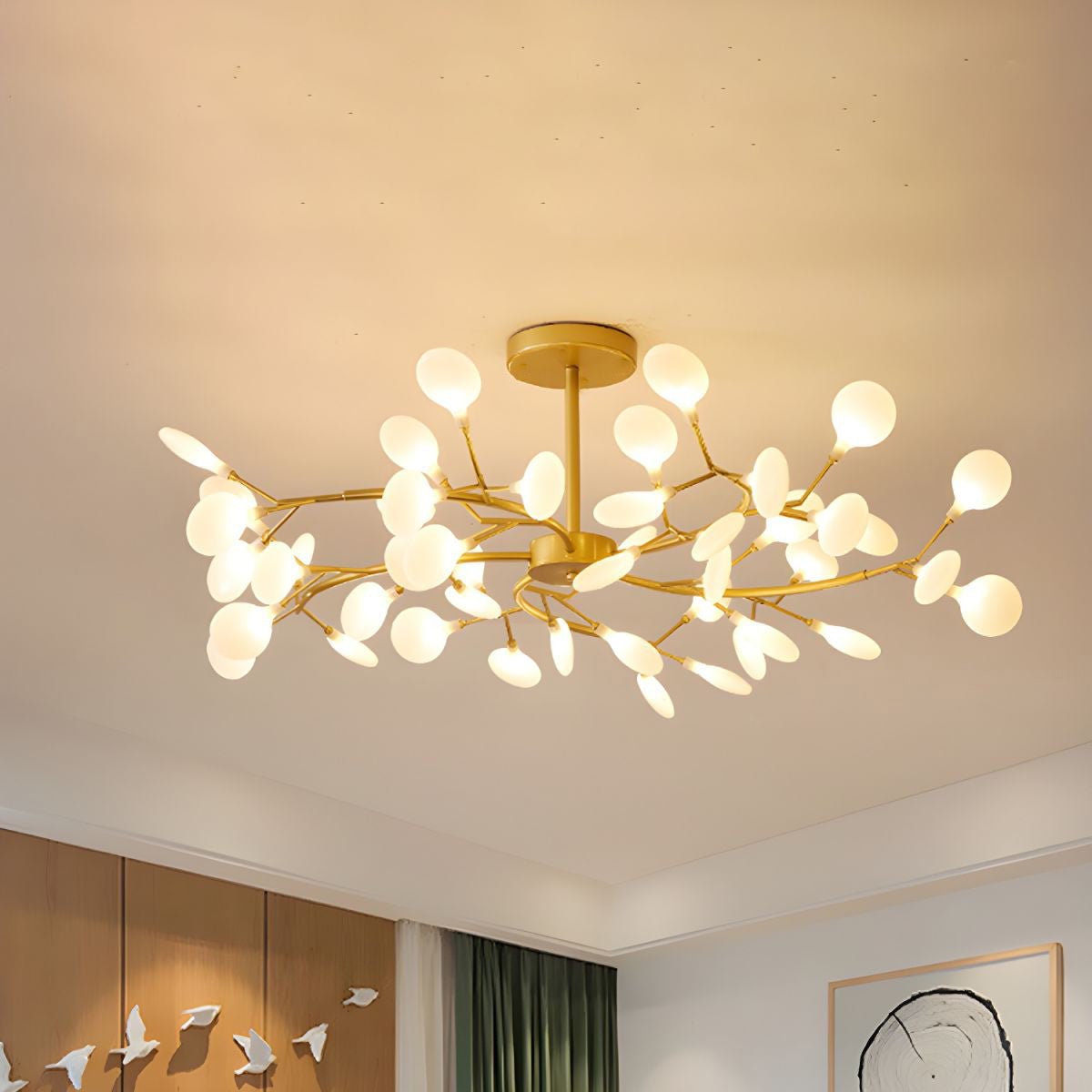 Mid-Century Modern LED Chandelier – Firefly Sputnik Hanging Light