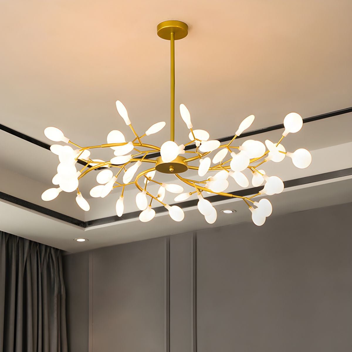 Mid-Century Modern LED Chandelier – Firefly Sputnik Hanging Light
