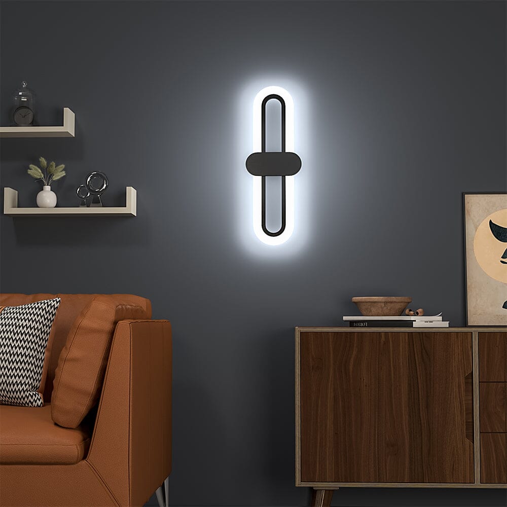 Modern Style Oval LED Wall Light – Acrylic Shade Wall Sconce