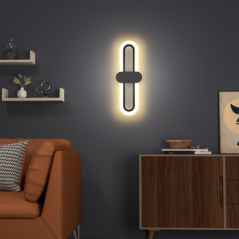 Modern Style Oval LED Wall Light – Acrylic Shade Wall Sconce