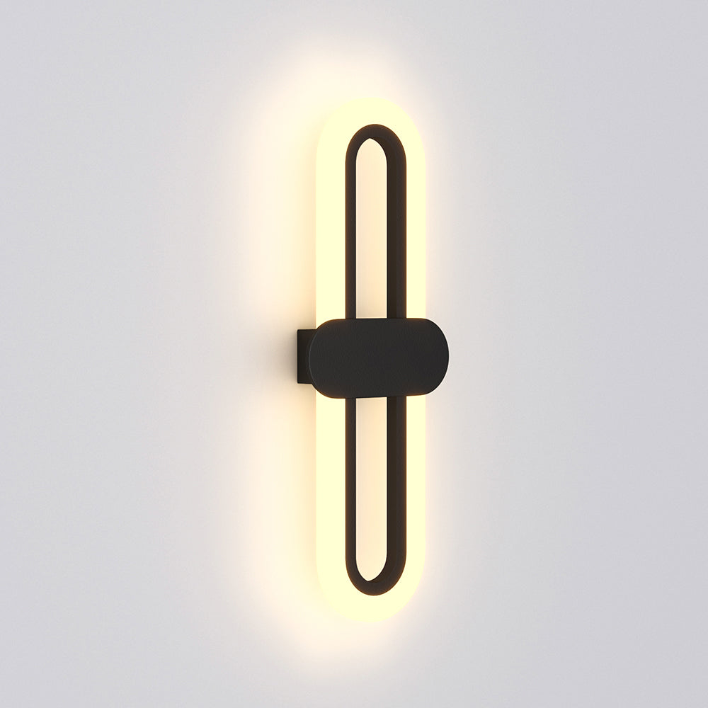 Modern Style Oval LED Wall Light – Acrylic Shade Wall Sconce
