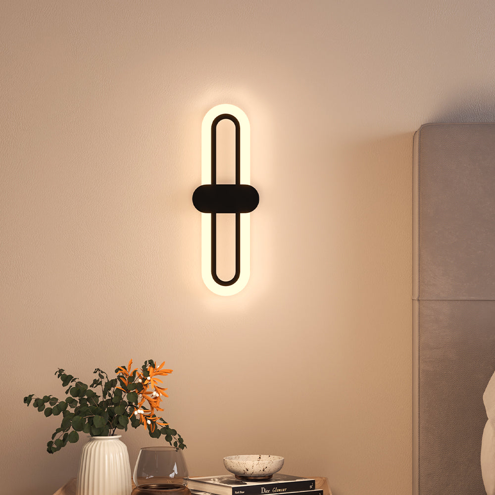 Modern Style Oval LED Wall Light – Acrylic Shade Wall Sconce