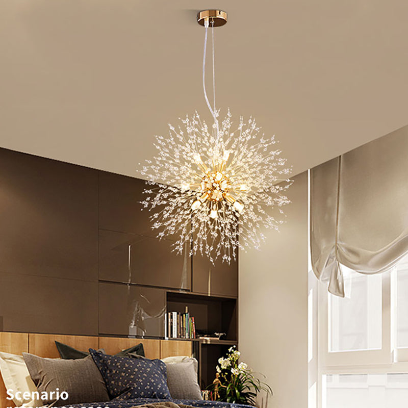 LED Crystal Chandelier | Modern Fireworks Pendant Light Fixture