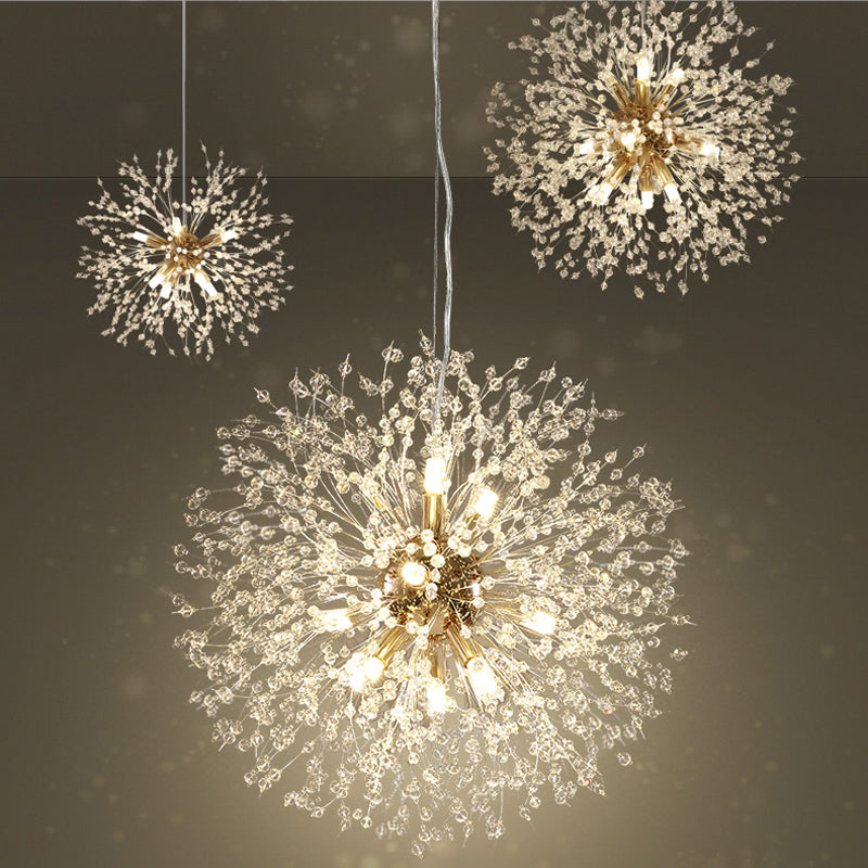 LED Crystal Chandelier | Modern Fireworks Pendant Light Fixture