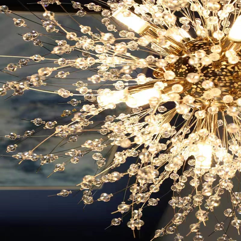 LED Crystal Chandelier | Modern Fireworks Pendant Light Fixture