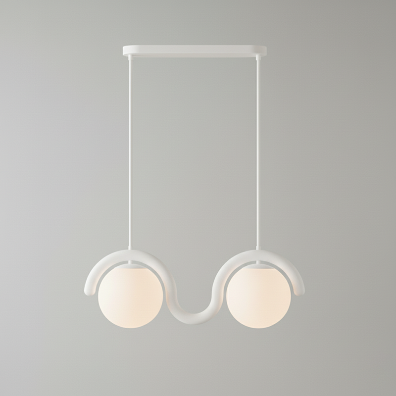 Contemporary Metal Tube Chandelier – Soft Art Style Lighting