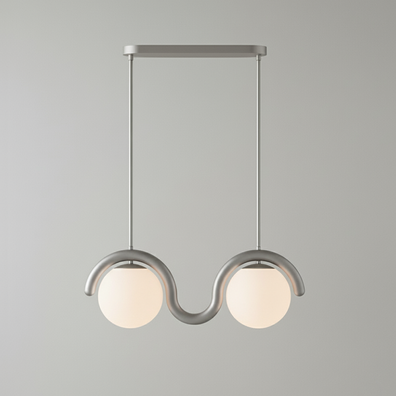 Contemporary Metal Tube Chandelier – Soft Art Style Lighting
