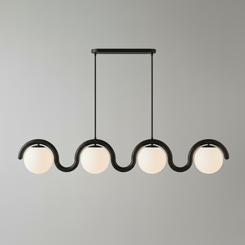 Contemporary Metal Tube Chandelier – Soft Art Style Lighting