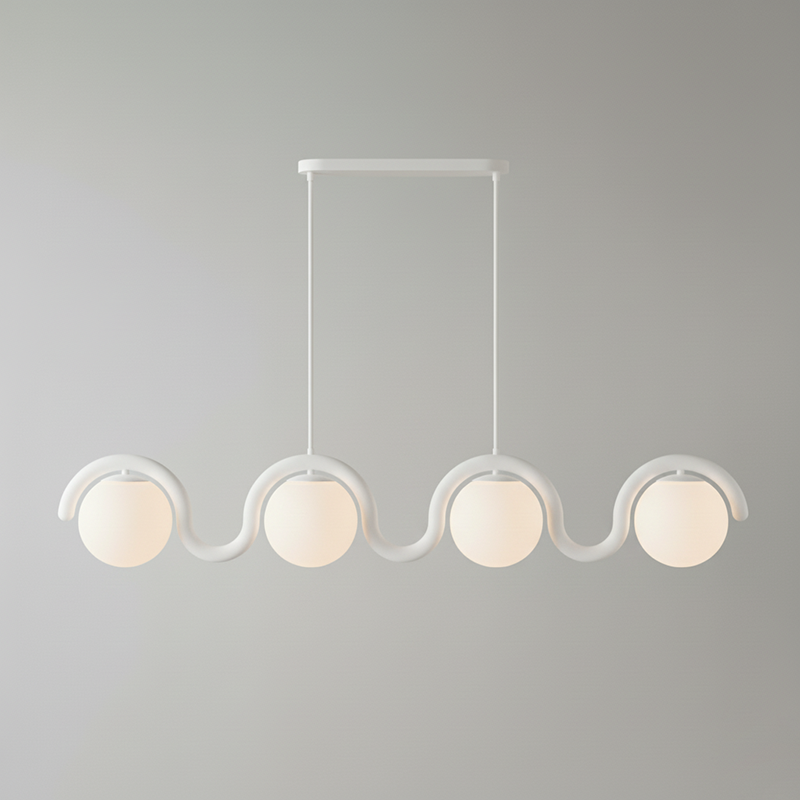 Contemporary Metal Tube Chandelier – Soft Art Style Lighting
