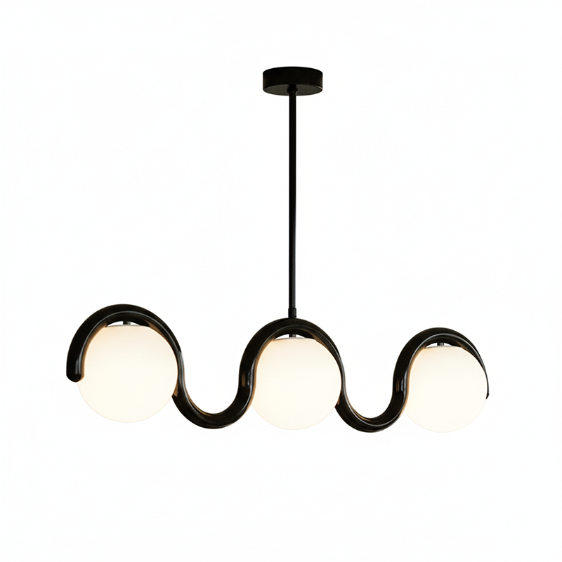 Contemporary Metal Tube Chandelier – Soft Art Style Lighting