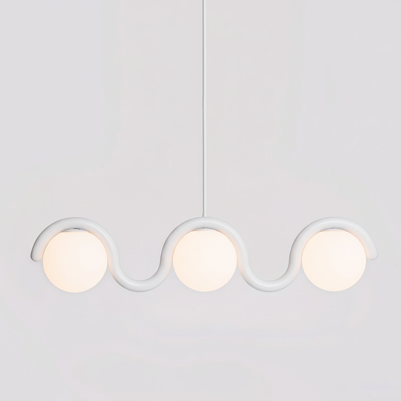 Contemporary Metal Tube Chandelier – Soft Art Style Lighting
