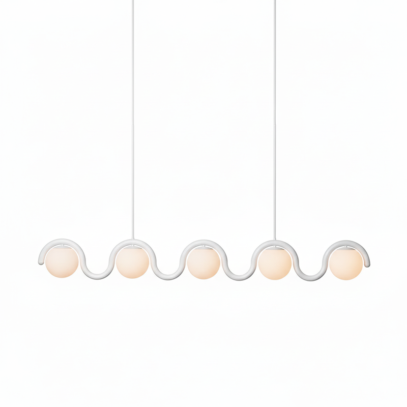 Contemporary Metal Tube Chandelier – Soft Art Style Lighting