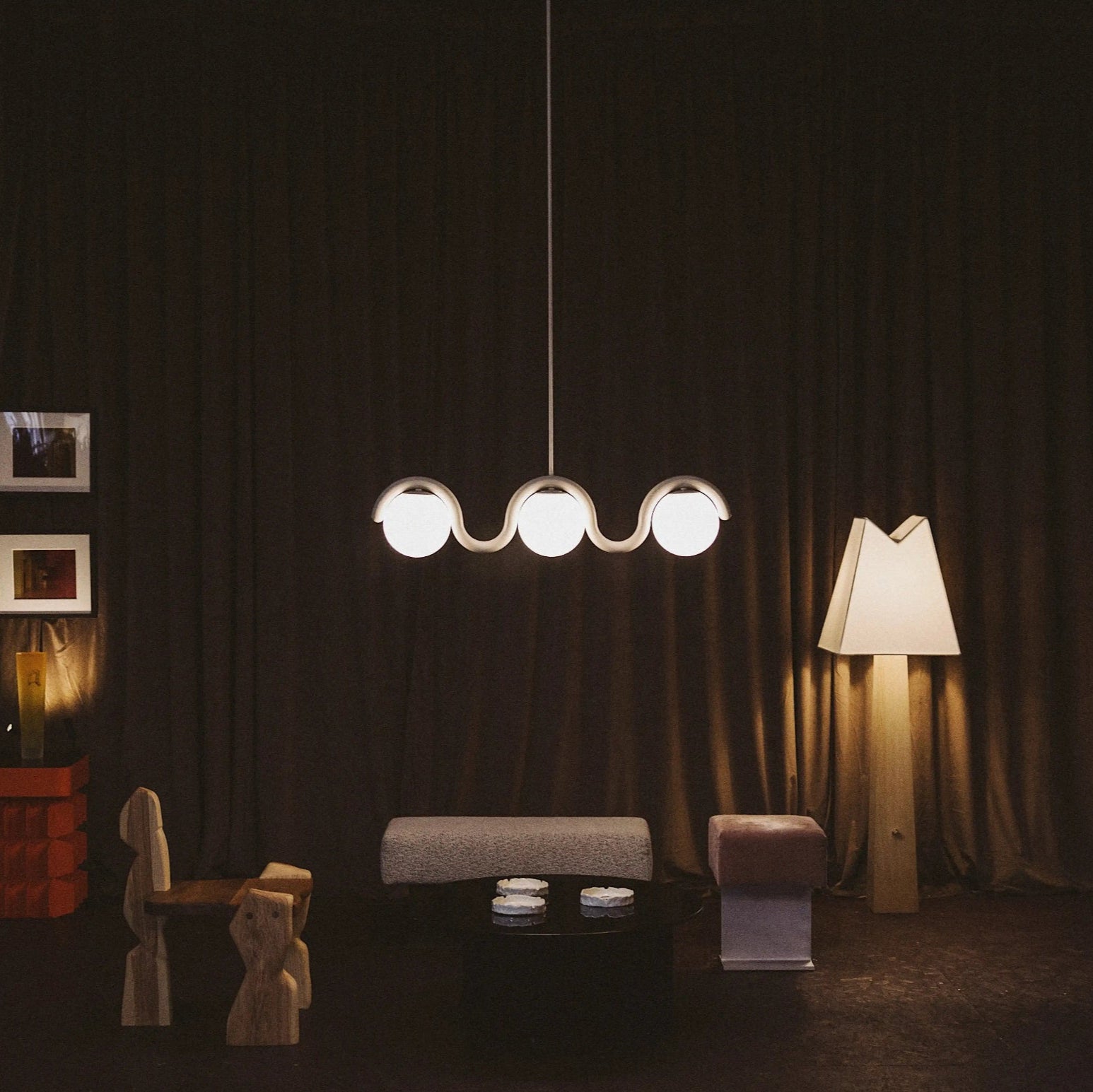 Contemporary Metal Tube Chandelier – Soft Art Style Lighting