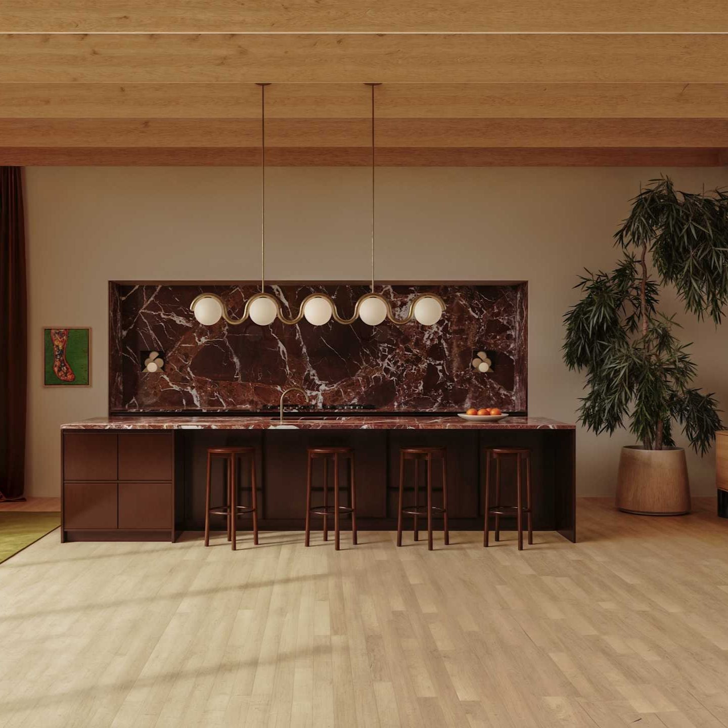 Contemporary Metal Tube Chandelier – Soft Art Style Lighting