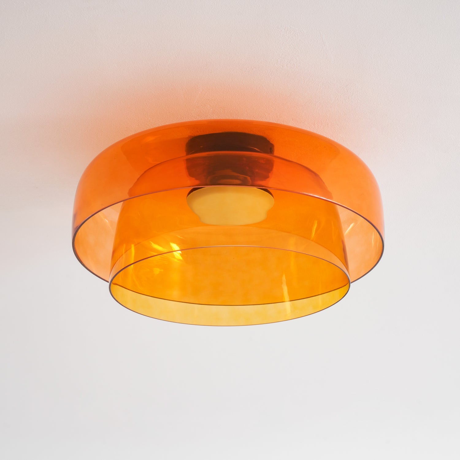Layered Levels LED Ceiling Lamp – Glass & Metal Round Light Fixture