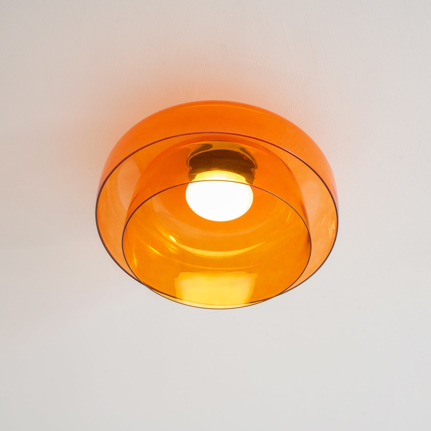 Layered Levels LED Ceiling Lamp – Glass & Metal Round Light Fixture