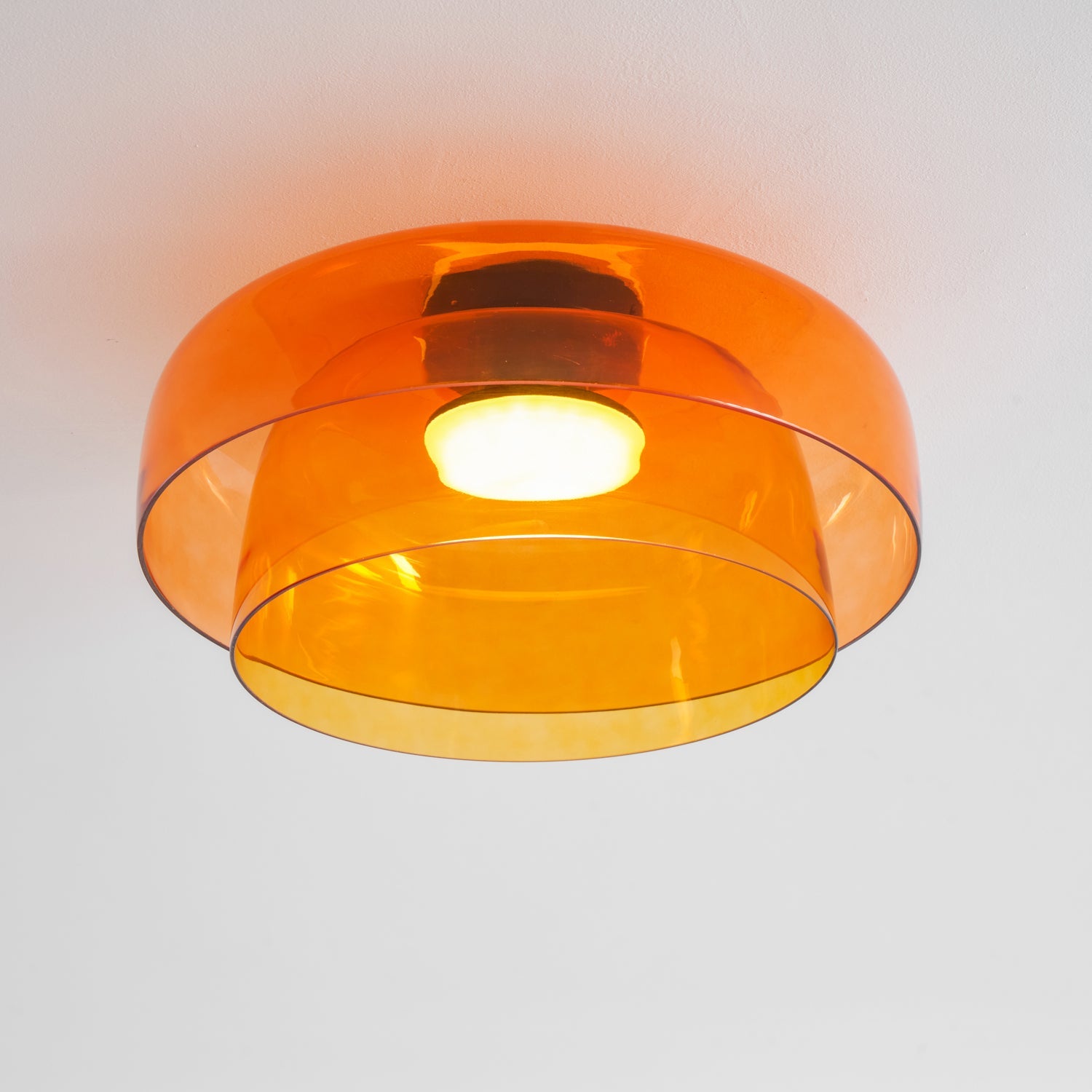 Layered Levels LED Ceiling Lamp – Glass & Metal Round Light Fixture