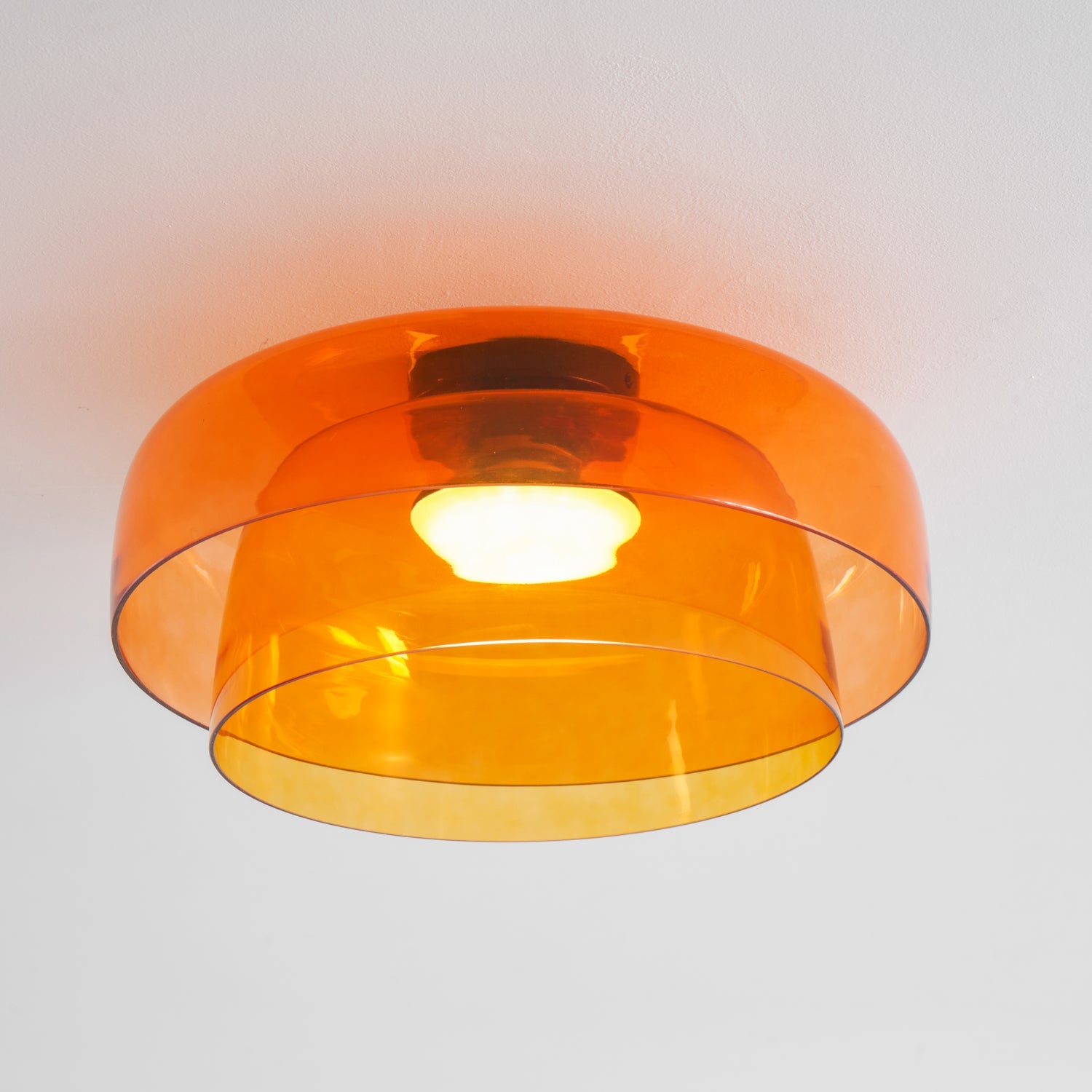 Layered Levels LED Ceiling Lamp – Glass & Metal Round Light Fixture