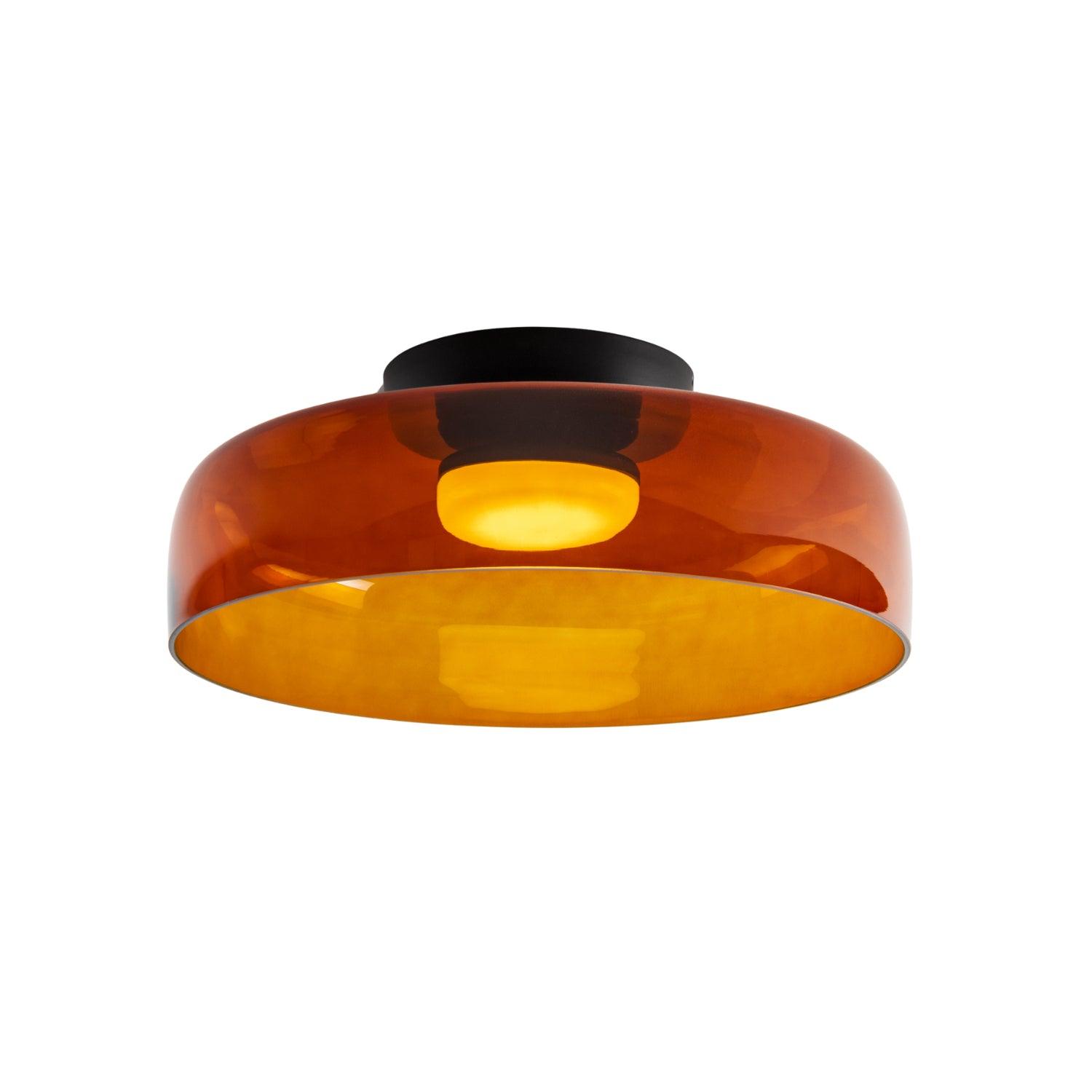 Layered Levels LED Ceiling Lamp – Glass & Metal Round Light Fixture